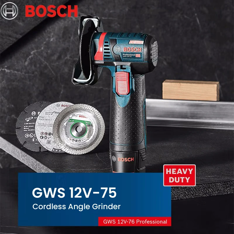 Bosch GWS 12V akumulátorové úhel bruska 76mm řezací disk 19500rpm baterie elektrický broušení stroj energie nářadí pro krájet broušení