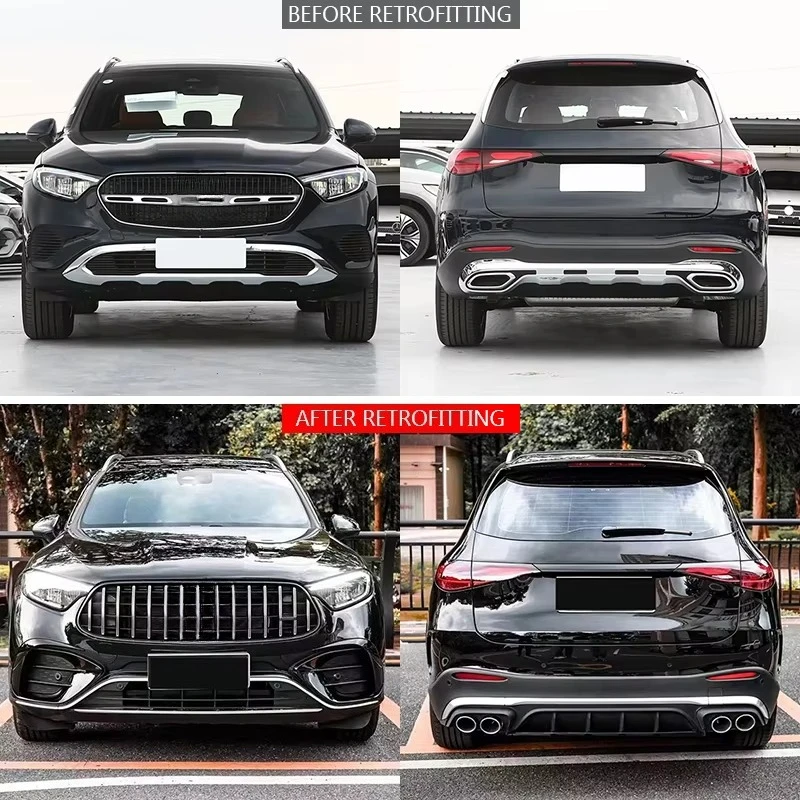 2023-2026 GLC X254 Car Modification Upgrade AMG 63 Surround Front Bumper and Rear Bumper Body Kit