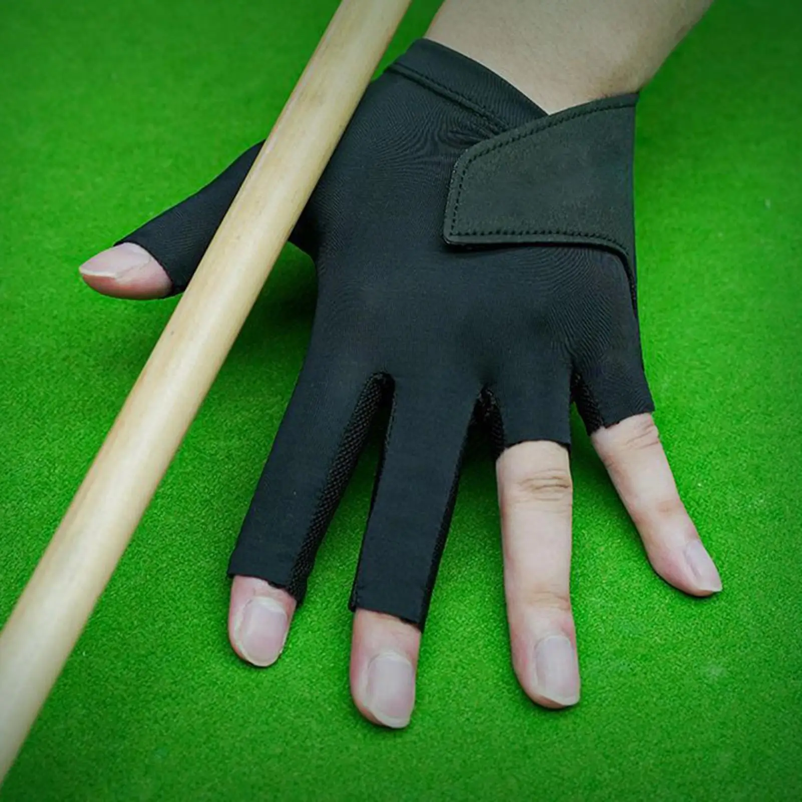 

Бильярдные перчатки с тремя пальцами, профессиональный аксессуар для захвата, профессиональные одинарные бильярдные перчатки для мужчин, для игроков с кием
