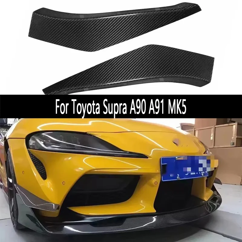 

For Toyota Supra A90 A91 MK5 2019+ Carbon fiber wind knife fog lamp air vent decorative strip Modified and upgraded