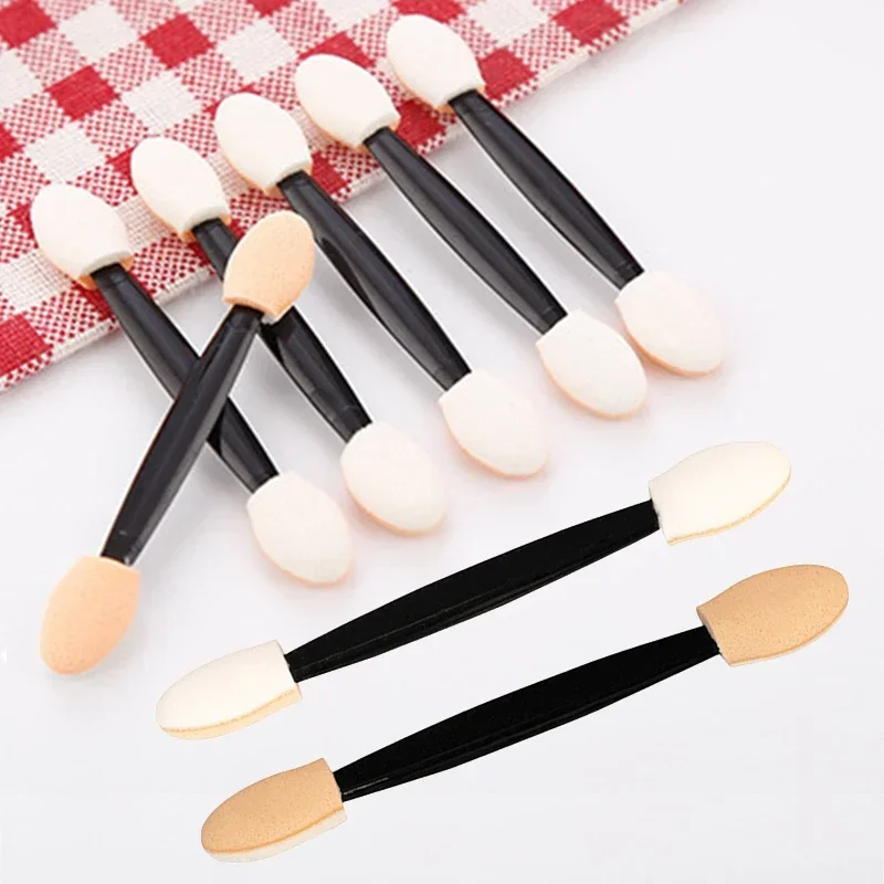 200 ถุง 50 ชิ้น/ถุงขายส่งทิ้งแปรงอายแชโดว์แบบพกพา Double End ฟองน้ําอายแชโดว์ Applicators เครื่องมือแต่งหน้าความงาม