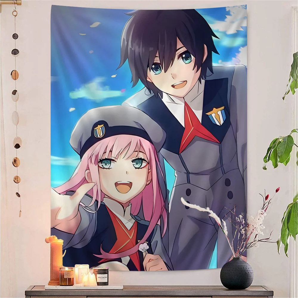 

FranXX Zero Two Anime Hanging Bohemian Tapestry Indian Buddha Wall Decoration Witchcraft Bohemian Hippie Cheap Hippie Wall