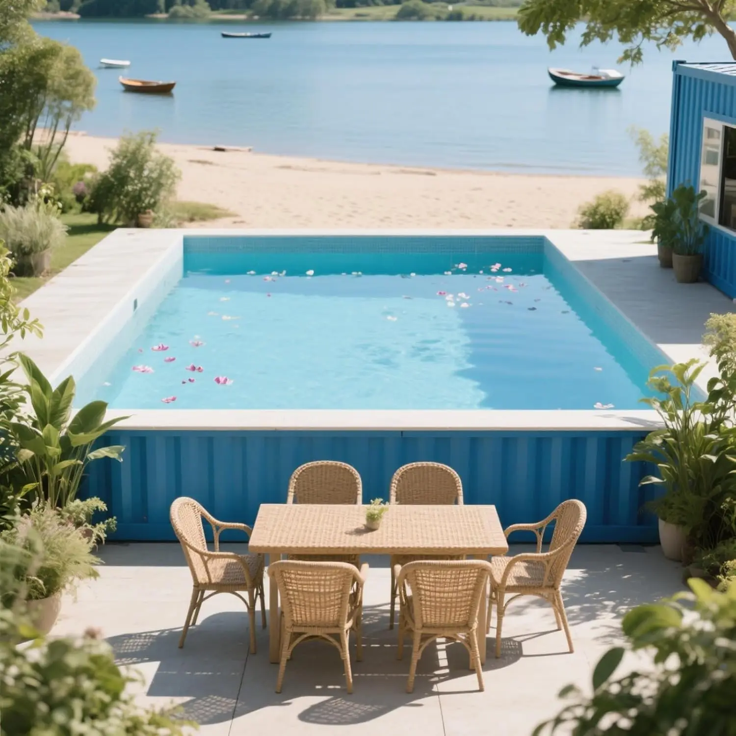 Customizable Container Swimming Pool 20ft Prefabricated Container Swimming Pool Suitable for DIY Installation in Small Yard