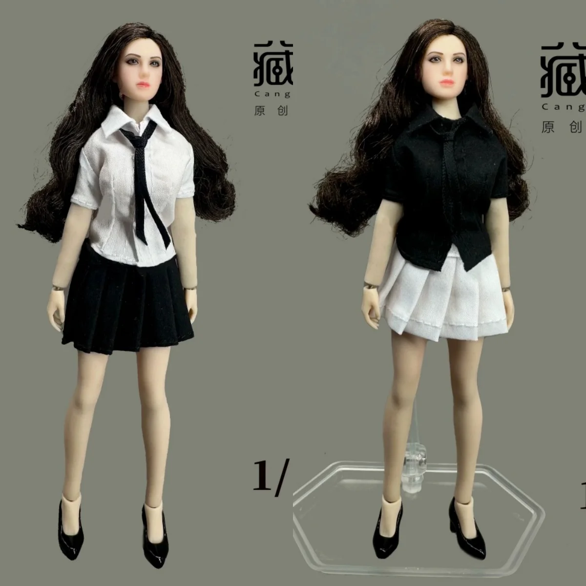 【衣類のみ】1-12スケール女性兵士服アクセサリー制服スーツシャツチューブスカートプリーツスカートフィット6インチアクションフィギュア