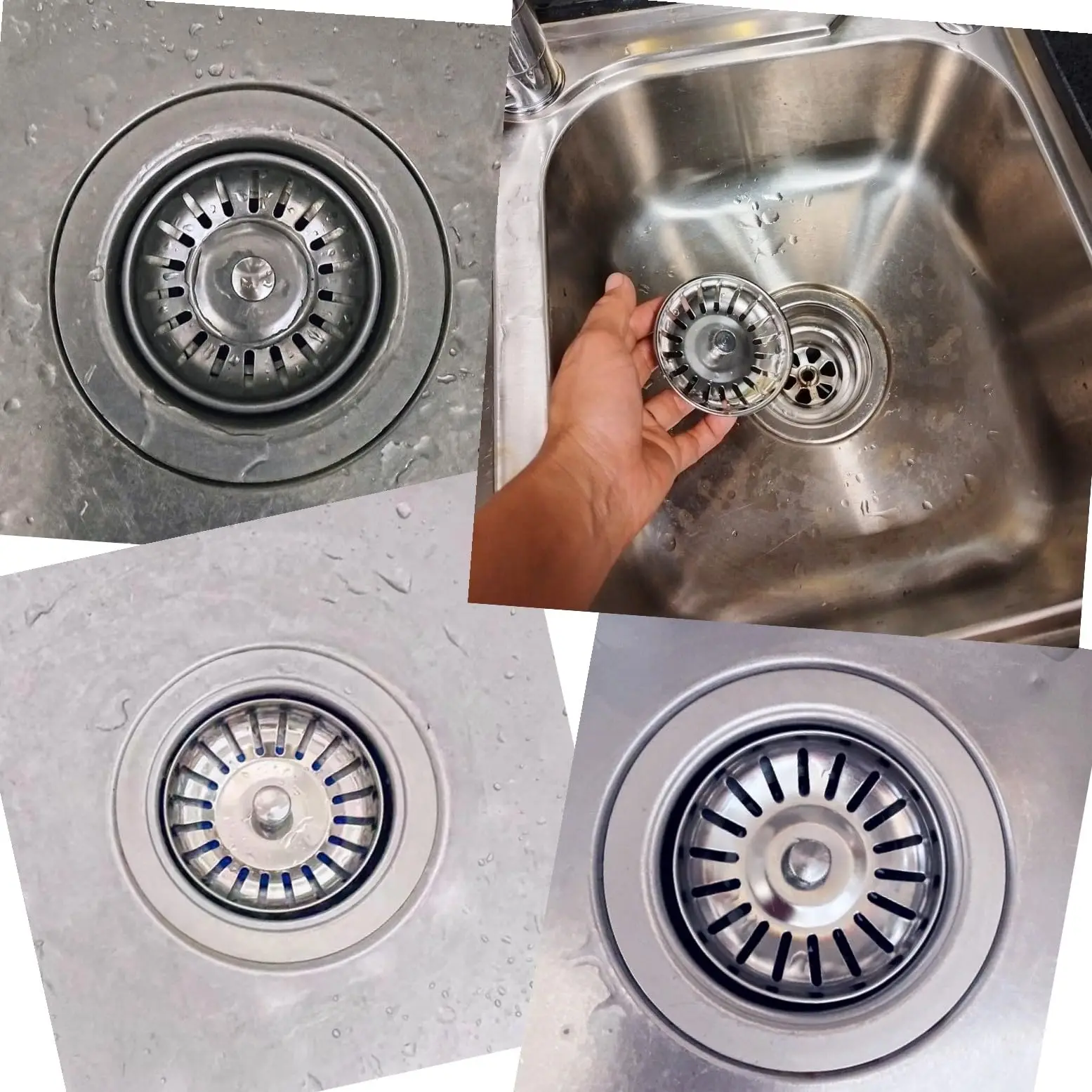 Stainless Steel Sink Filter Hair Catcher Plug for Kitchen Hole And Bathroom Drain Basin Wastewater Efficient Sink Strainer
