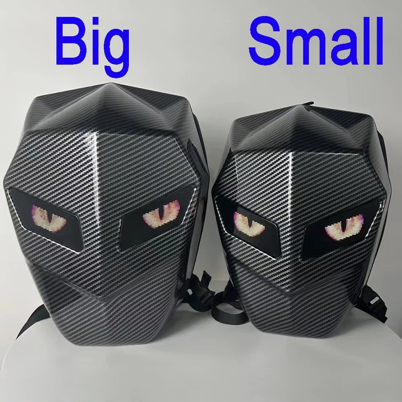 LED فارس الدراجات على ظهره موضة خوذة دراجة نارية بلوتوث مقاوم للماء هارد شل أجهزة الكمبيوتر المحمولة حقائب شخصية مع العين