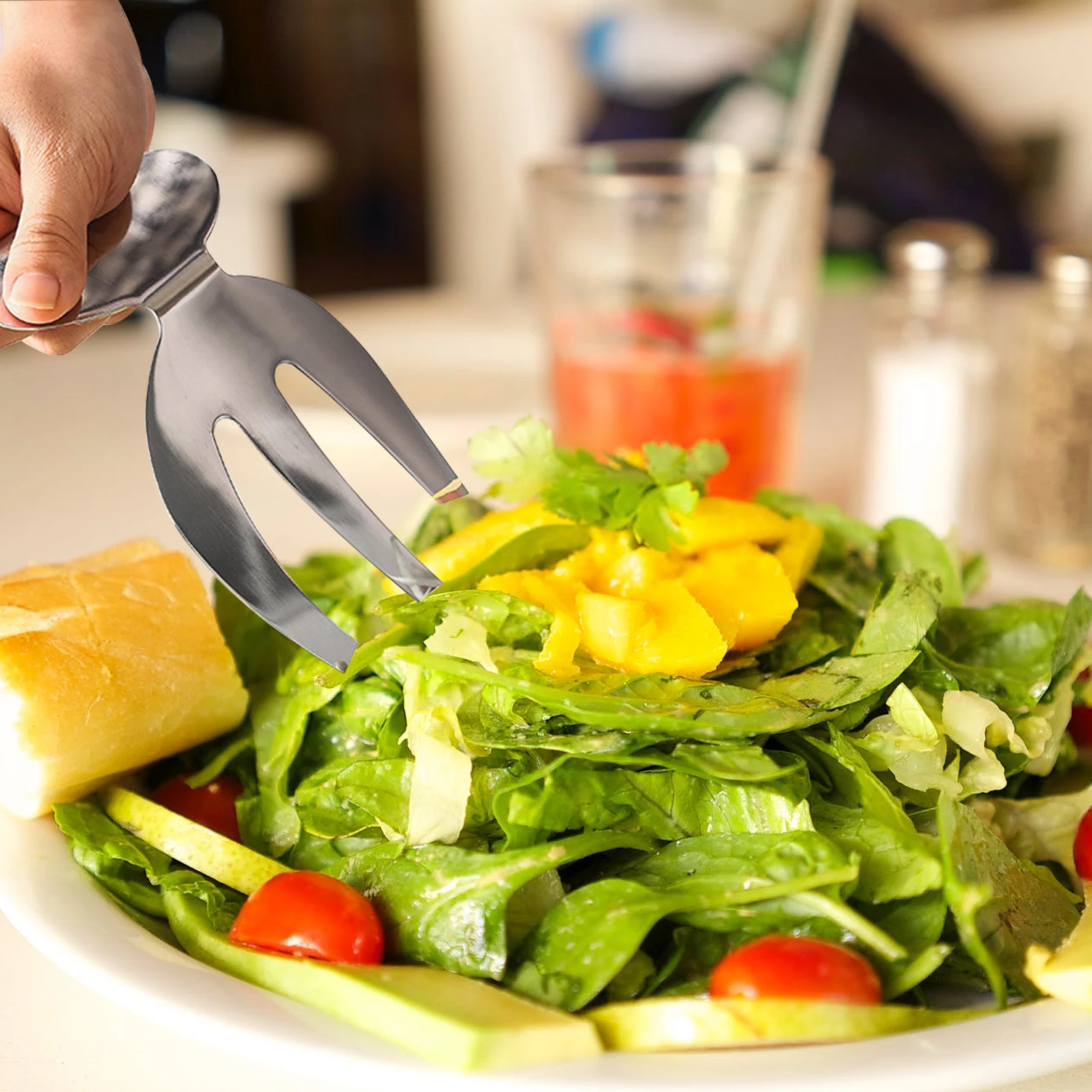 

Stainless Steel Salad Claw Smooth Polished Kitchen Tool For Home Restaurant Party Use Salad Server Fork Kitchen
