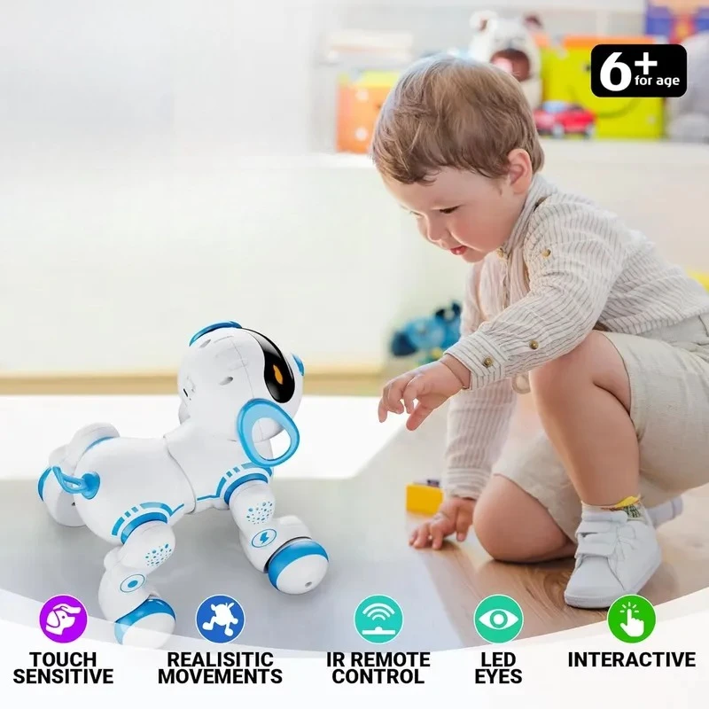 Smart Robot Dog Toy Remote Control Interactive Dancing Pet Electronic Puppy Gift for Kids Boys Girls Toddlers Age 3-12