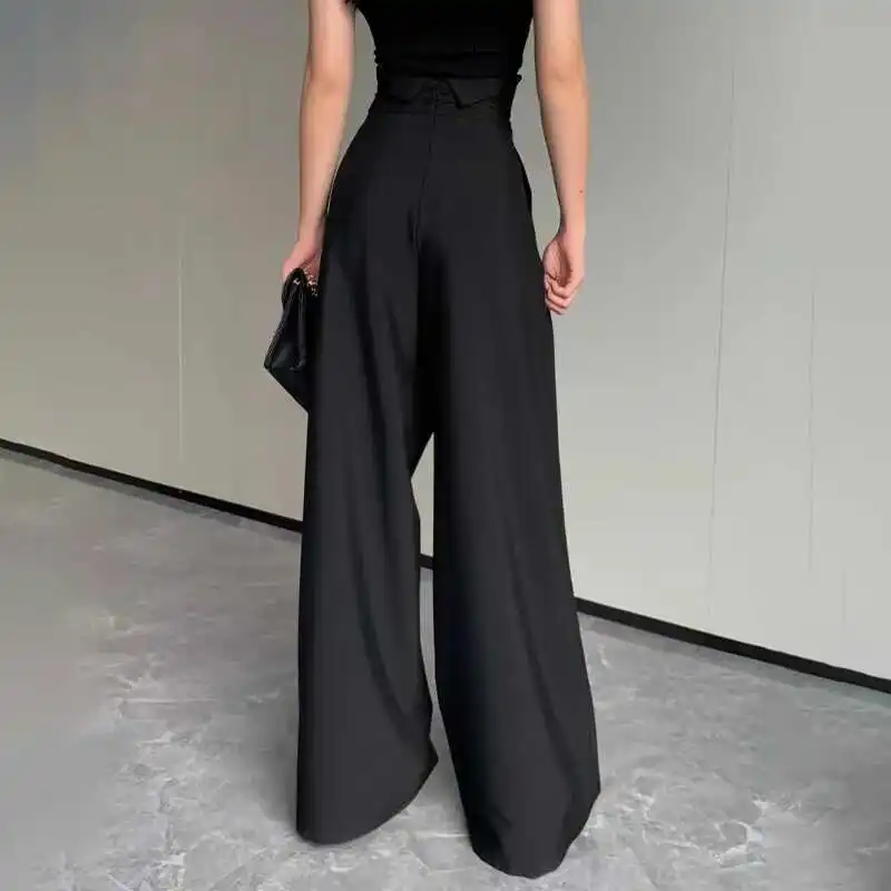 High Waist Wide Leg Pants Spring and Summer 2026 Korean Version Casual Loose Suit Pants Mopping Trousers