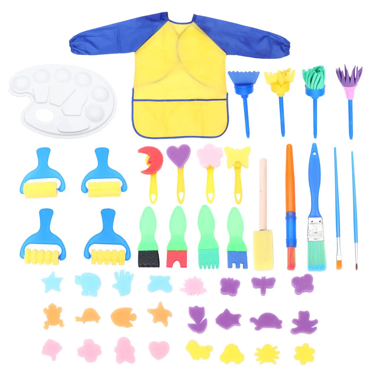 47pcs-kids-art-painting-sponge-brush-set-colorful-safe-soft-sponge-tips-easy-clean-reusable-for-early-learning-drawing-graffiti