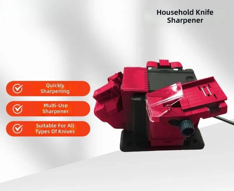 For Electric Knife Sharpener Multifunctional Household Tool for Kitchen Scissors Drill Bits Fruit Knives Fast Sharpening