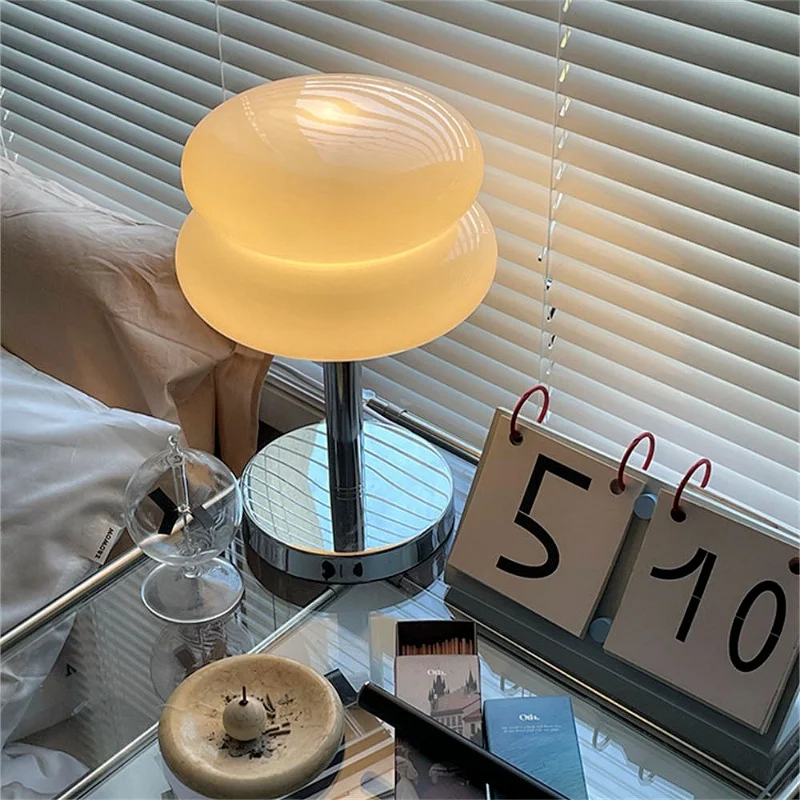 

Usb Glass Table Lamp Cozy Living Room Minimalist Creative Ambiance Bedside Desk Lamps For Home Hotel Restaurant