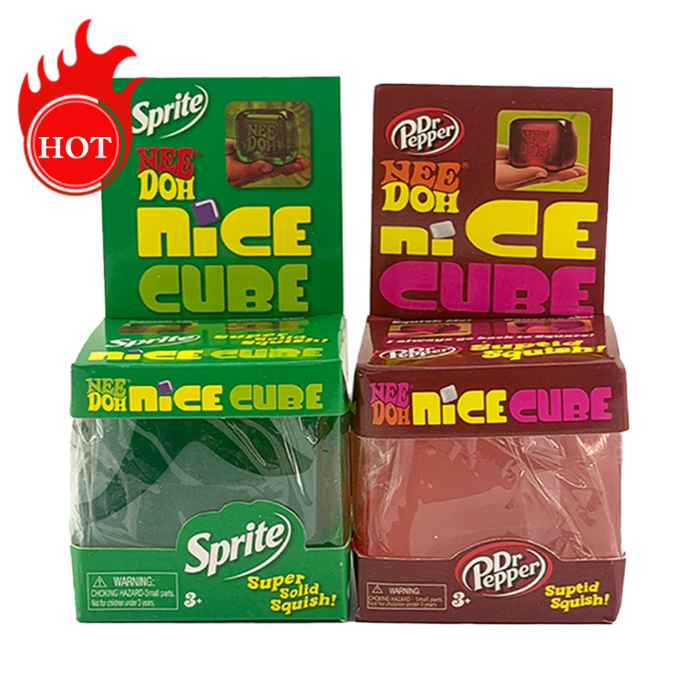 

Hot Squishy Trending Nee Doh Cube Squish Toy, Soft Sprite Squeeze Stress Relief Fidget Toy, Sensory NeeDoh for Kids & Adults