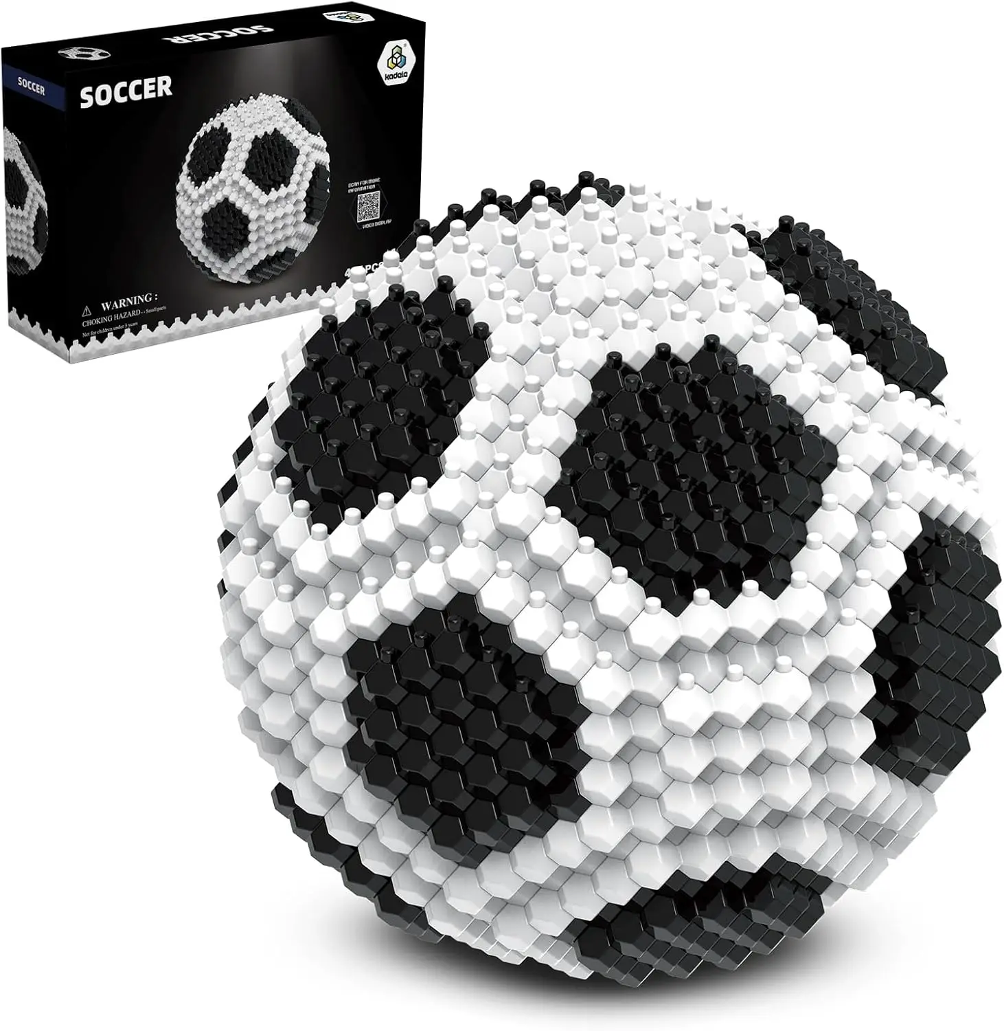 

437-Piece Soccer Ball Building Blocks, STEM Educational Toy for Adults Ages 14+, Challenging 3D Model Decor