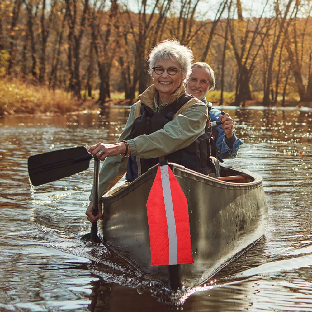 

2Pcs Kayak Towing Safety Flags Oxford Cloth Reflective Lightweight Canoe Kayak Trailer Accessories Outdoor Warning Flags