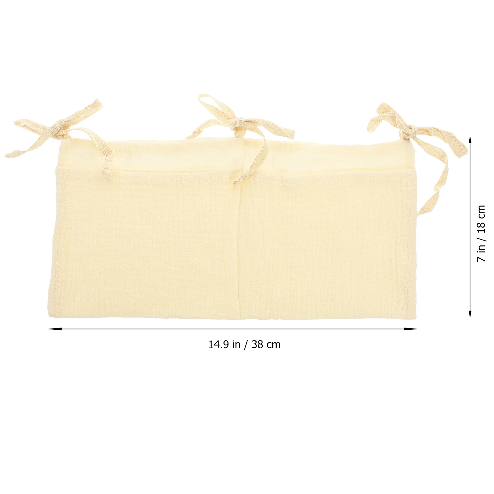 กระเป๋าจัดระเบียบสำหรับแขวนข้างเตียงเด็กอ่อน ความจุขนาดใหญ่ ทำจากผ้าฝ้าย สำหรับเก็บผ้าอ้อม ขวดนม จุกนมหลอก ติดตั้งง่าย