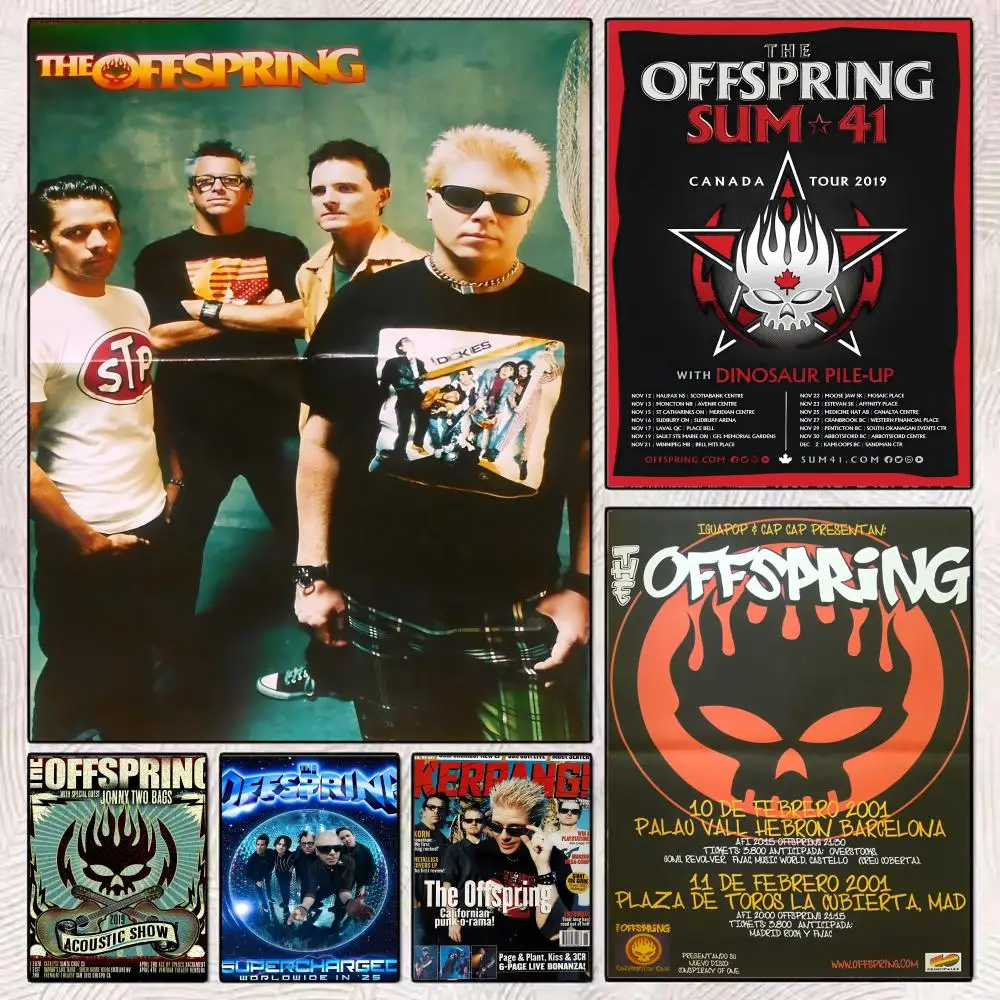 Pop Punk Band T-The OffspringS Poster Perfect Sticker Self Adhesive Art Designed for Home Dining Office Spaces
