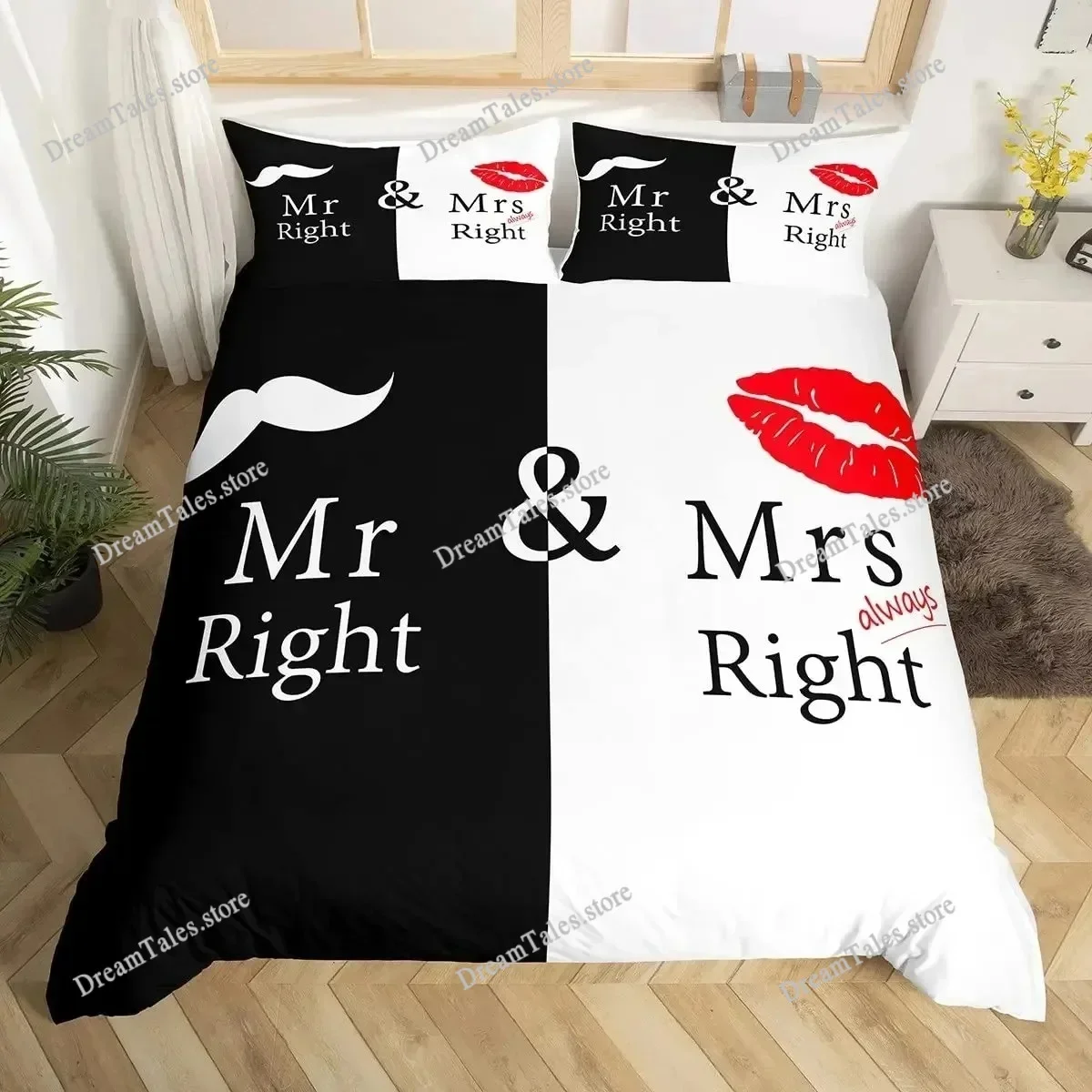 

Romantic Wedding Duvet Cover Set Valentine's Day Red Love Heart Bedding Sets Couple Comforter Cover Hand Draw Quilt Cover King74