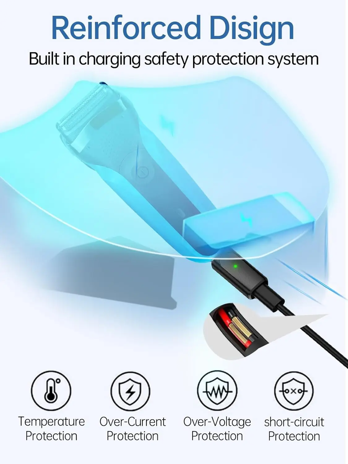 LISI 12 فولت Type-C ماكينة حلاقة مهايئ شاحن محول شحن صالح لسلسلة براون 3 5 7 9 6 1 XT5 ماكينة حلاقة كهربائية