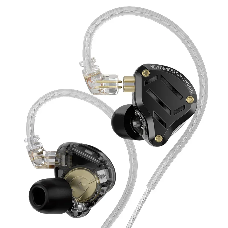 KZ ZS10 Pro 2 Earphones HIFI in Ear 4BA+1DD Earbud 4-Level Tuning Switch Headphone 2PIN Cable ZS10PRO2