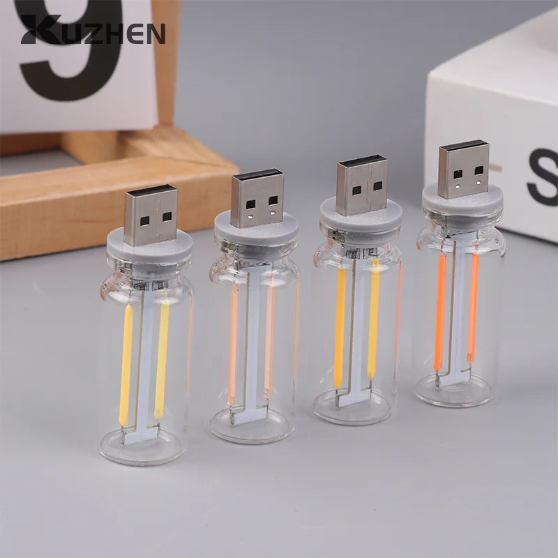 Retro USB LED Filament Touch Dimming Bulb 5V Retro LED Edison Bulb Night Light Camping Incandescent Decorative LED Lighting