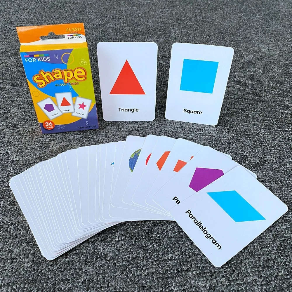 Montessori Early Flash Cards Fruits Durable Children's Education Flash Cards Animal Color Visual Flash Cards