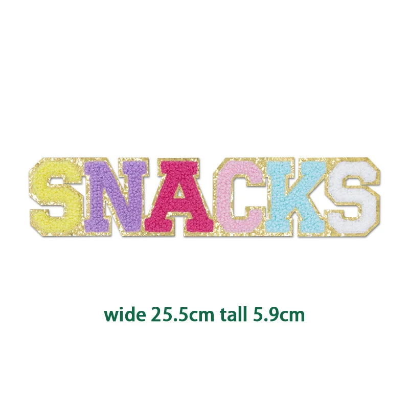 10Pc Woord Patches Stok Op Engels Reizen/Snacks/Zonnig/Strand Decoratie Sticker Voor Spullen Tas