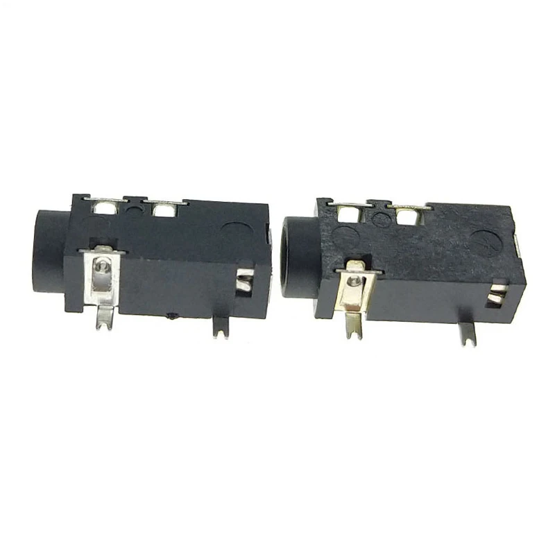 10Pcs PJ-327D PJ-327A new 3.5MM inner diameter headphone socket interface, with three functions, 5-pin patch and 2 fixed pillars