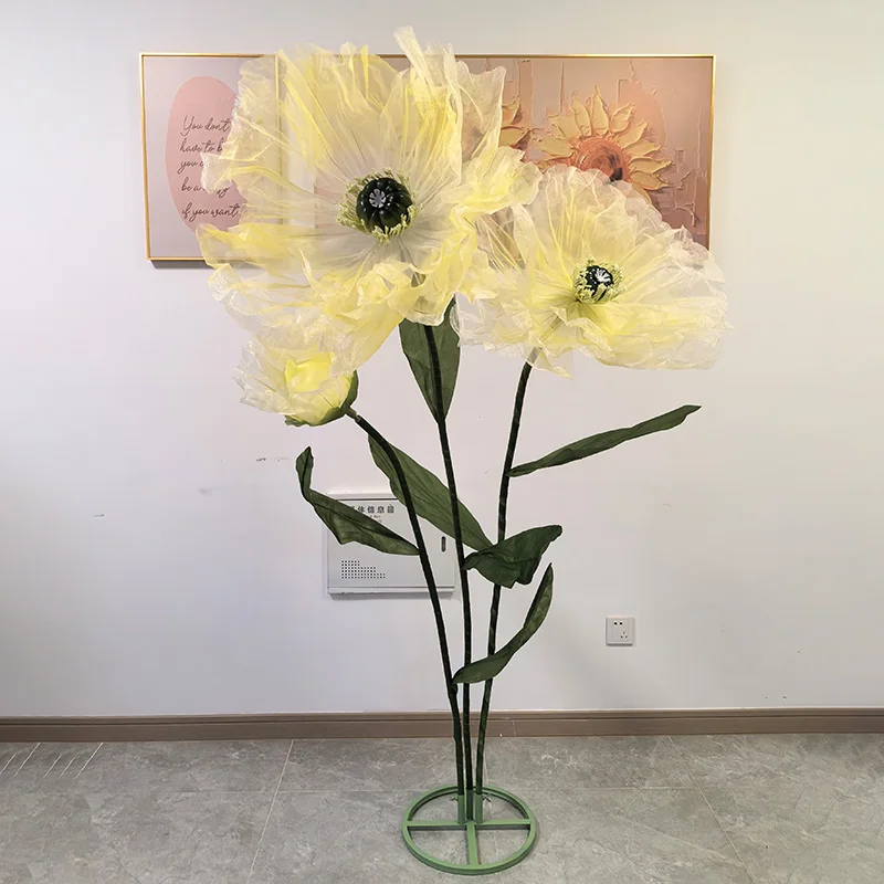 Wedding Decor Artificial Flowers Road Lead Flowers Silk Mesh Flower Decorative Stage Window Display Garden Decoration Home Decor