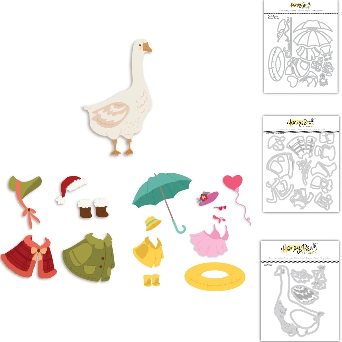 New Porch Goose Fashionably Feathered Release Metal Cutting Die Clear Stamps for DIY Making Card Scrapbook Embossed Paper