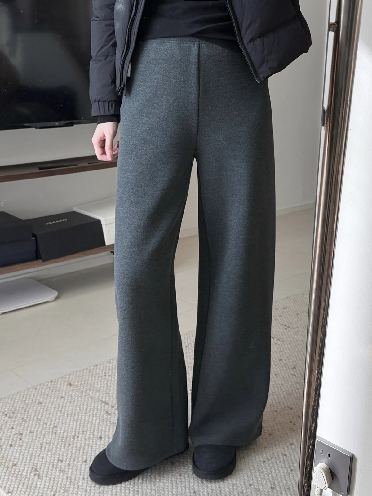 

Утепленные широкие брюки для женщин: Новинка зимы, классический крой, цельные, из вельвета, с широкой талией, прямые, теплые, в пол