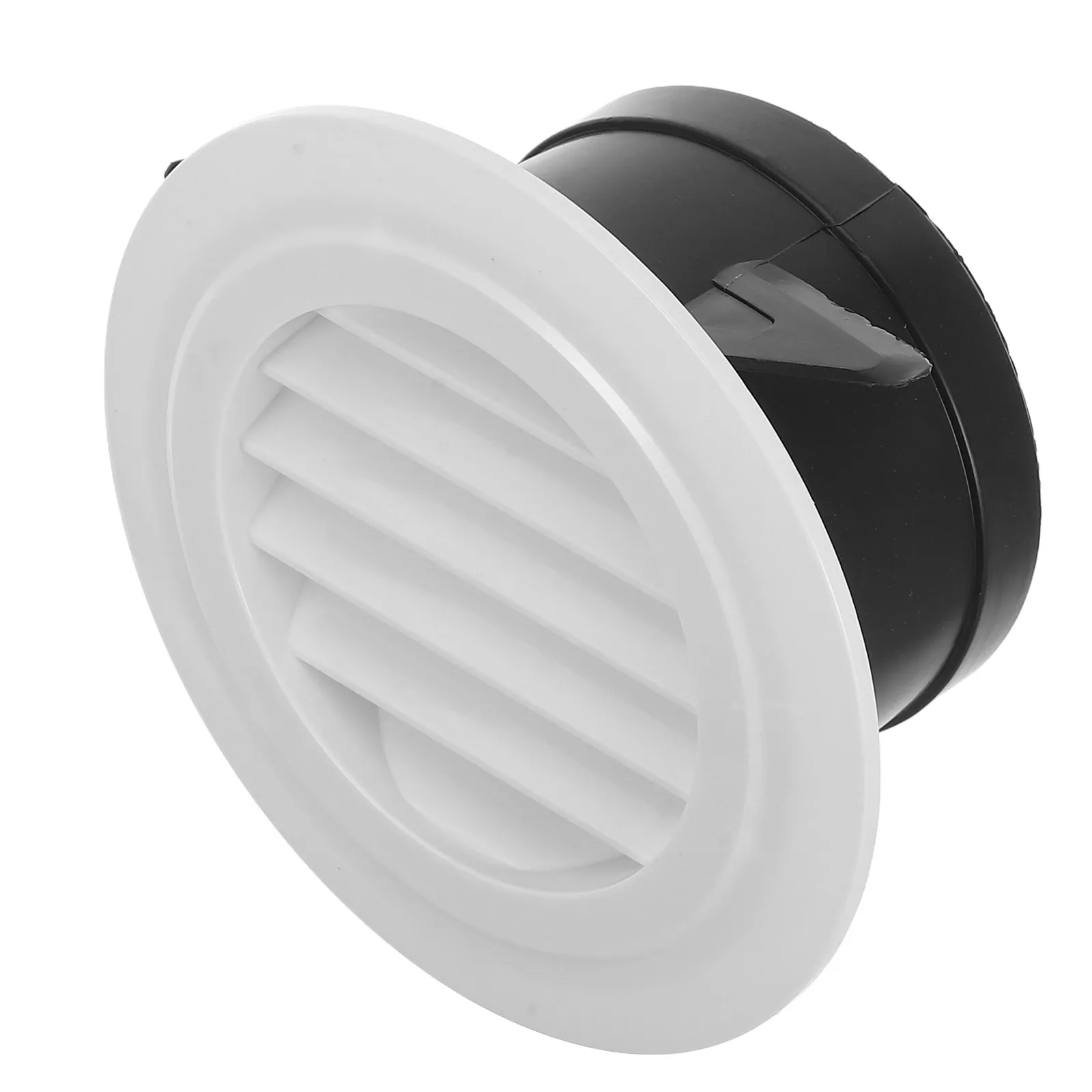 Round Exhaust Vent Cover 100Mm Plastic Louvered Built-in Screen Air Vent Bathroom Kitchen Soffit Ventilation Hvac