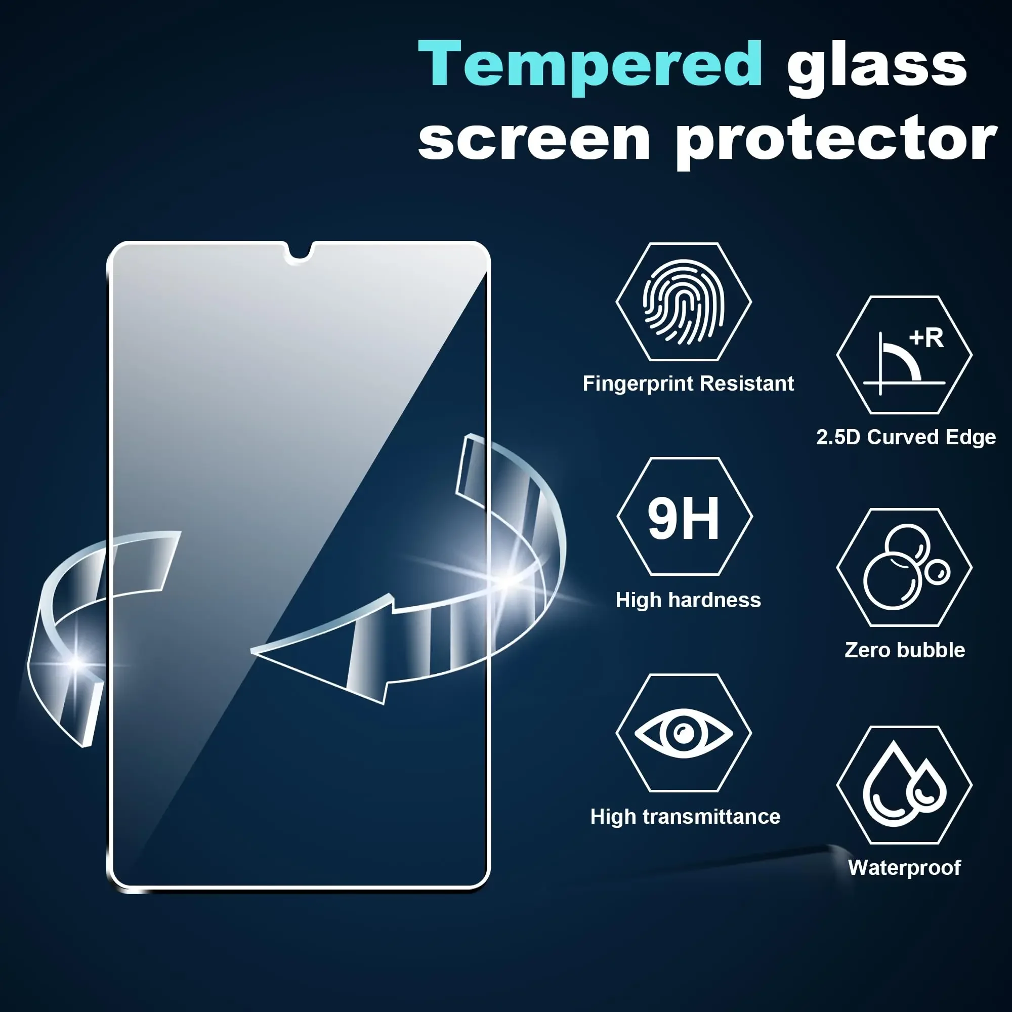 Tempered Glass for 8.7 Inch Xiaomi Redmi Pad SE ( 4G WIFI ) 2024 with Camera Film, Anti-Scratch Screen Protector Protective Film