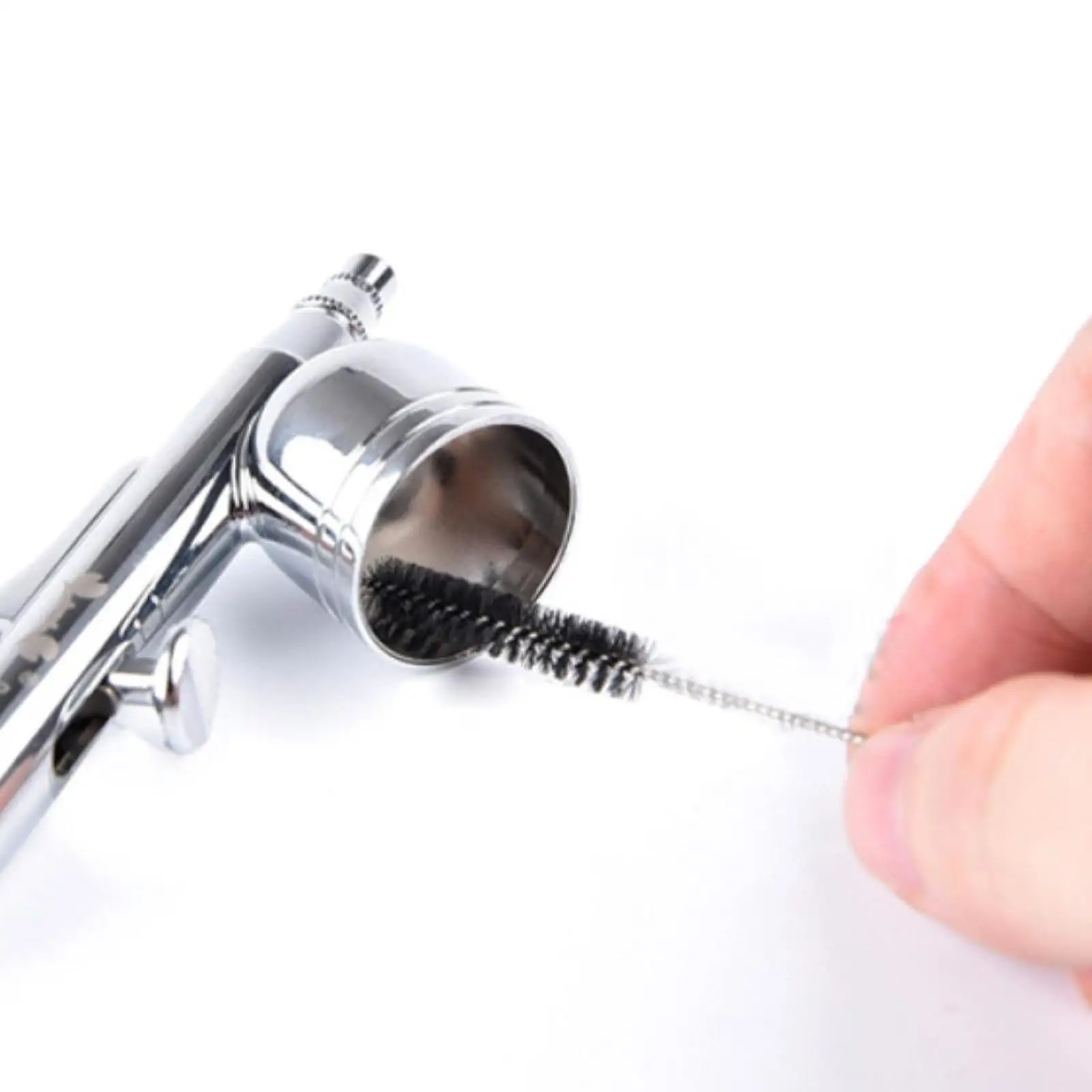 Carburettor Cleaner Brush Set Supplies with Aluminum Case Stainless Steel Spiral Brush Remover for Carburetors Accessories