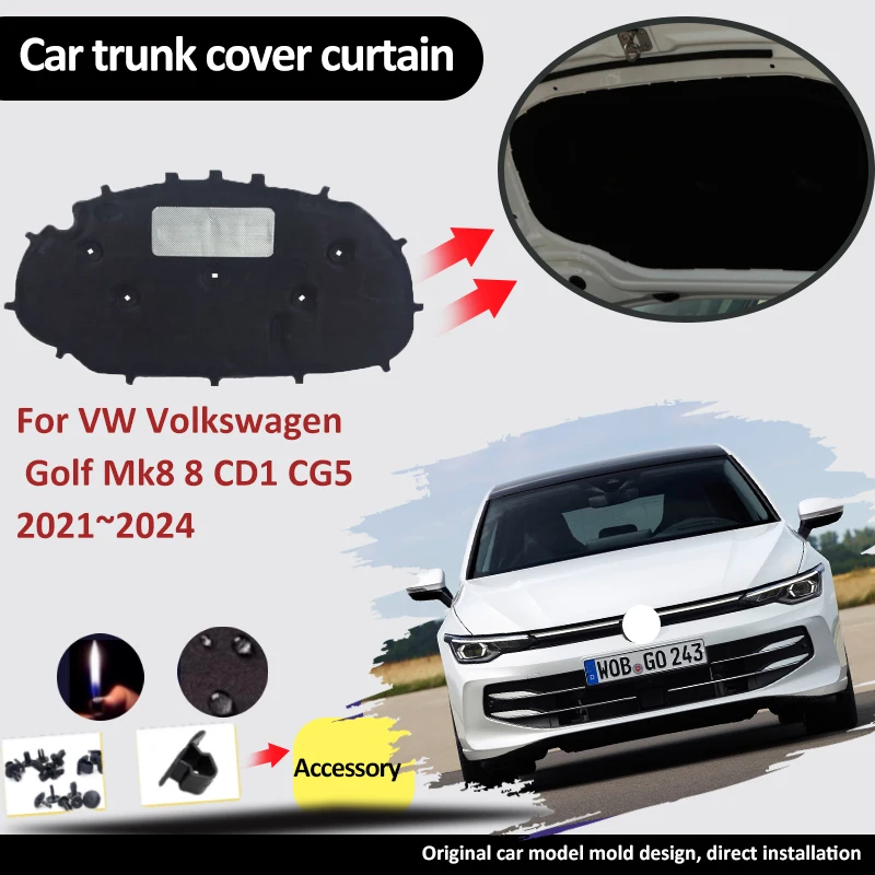 

For VW Volkswagen Golf Mk8 8 CD1 CG5 2021 2022 2023 2024 Insulation Pad Sound Heat Cotton Heat Soundproof Fireproof Accessories