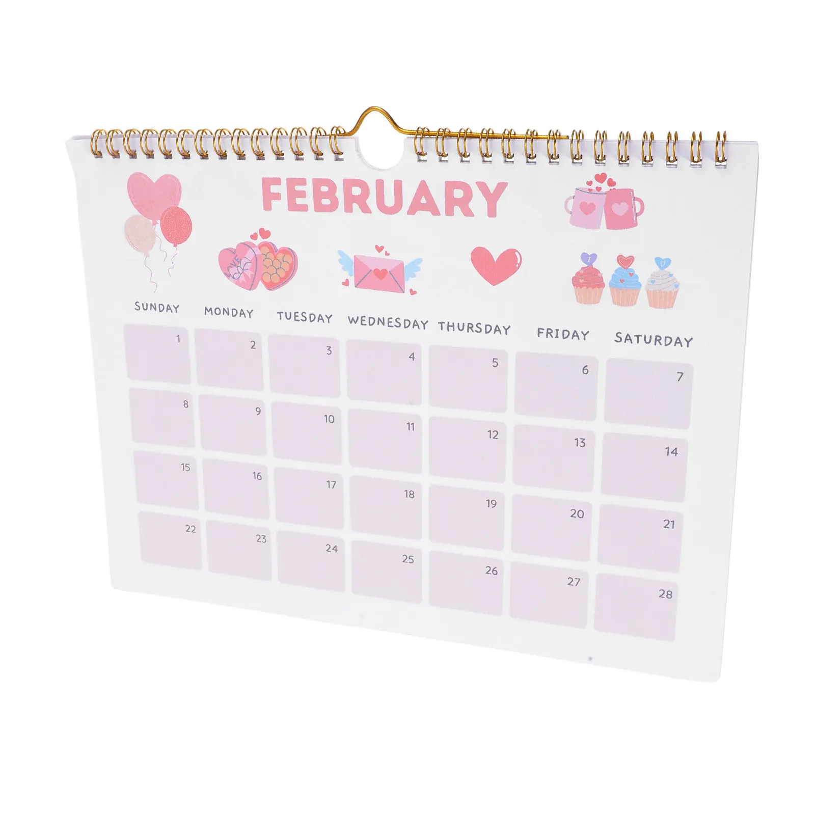 

2026 School Calendar Minimalist Design Cartoon Accents Monthly Wall Planner Sturdy Paper Easy Tear Off Hanging Calendar for Home