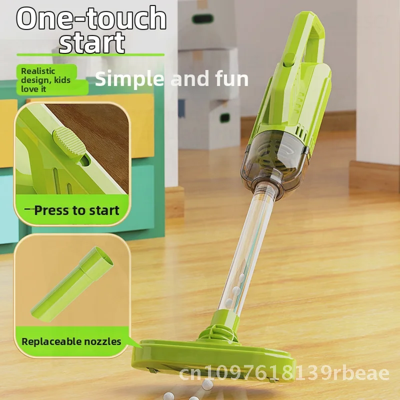 Children's Play House Sweeping Toy Set - Mop Broom Dustpan Combo for Kids 4-6 Years Old Intellectual Development Interactive