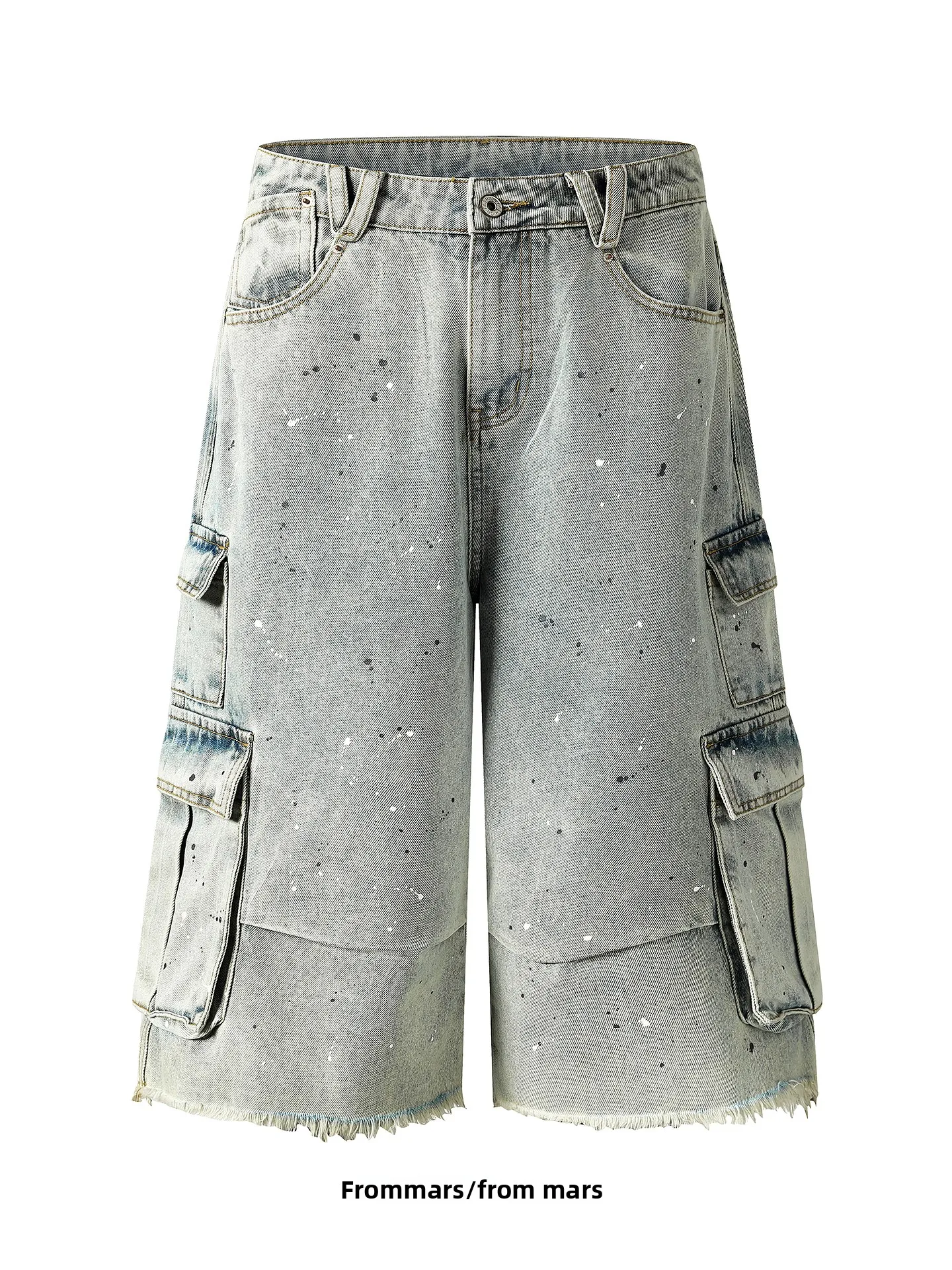 

Свободные повседневные джинсы с принтом собак и уличным принтом в стиле High Street, с семью карманами, длиной 7 дюймов, для подростков, летняя молодежная мода