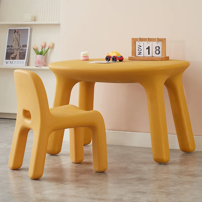 AOLIVIYA School Reading Room Desk Chair Set Kids Study Learning Table Classroom Table Star Sky Plastic Anti Drop Eat Home