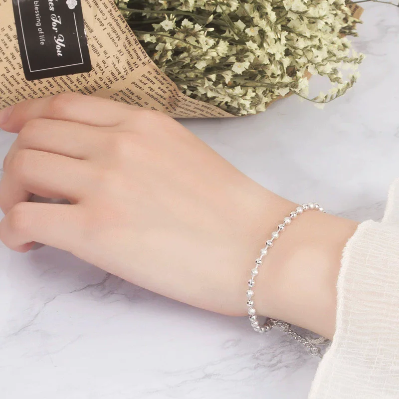 Classic Simple 925 Sterling Si - Beaded Anklet Chain recension och pris