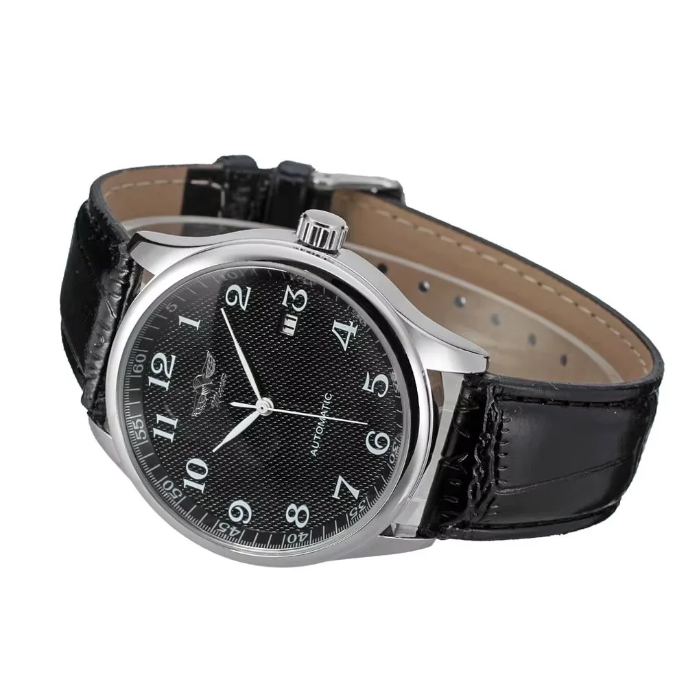 WINNER WATCH Stylish and trendy simple Arabic digital dial, low-key men's watch, mechanical watch