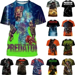 New The Predator 3D Print T-shirt Fashion Men Clothing Casual Street Unisex Round Neck Oversized T Shirt Harajuku Tops Tees