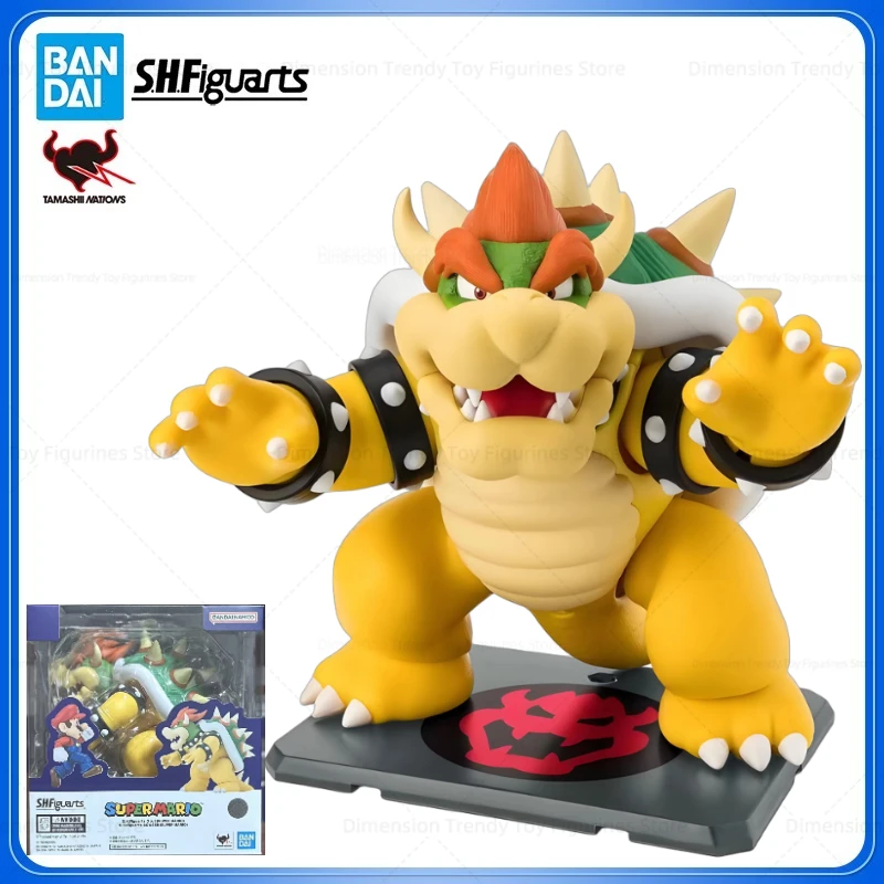 

In Stock Bandai SHF Original Anime Super Mario Bowser Action Figures Model Toys For Boys Collection Gift DT