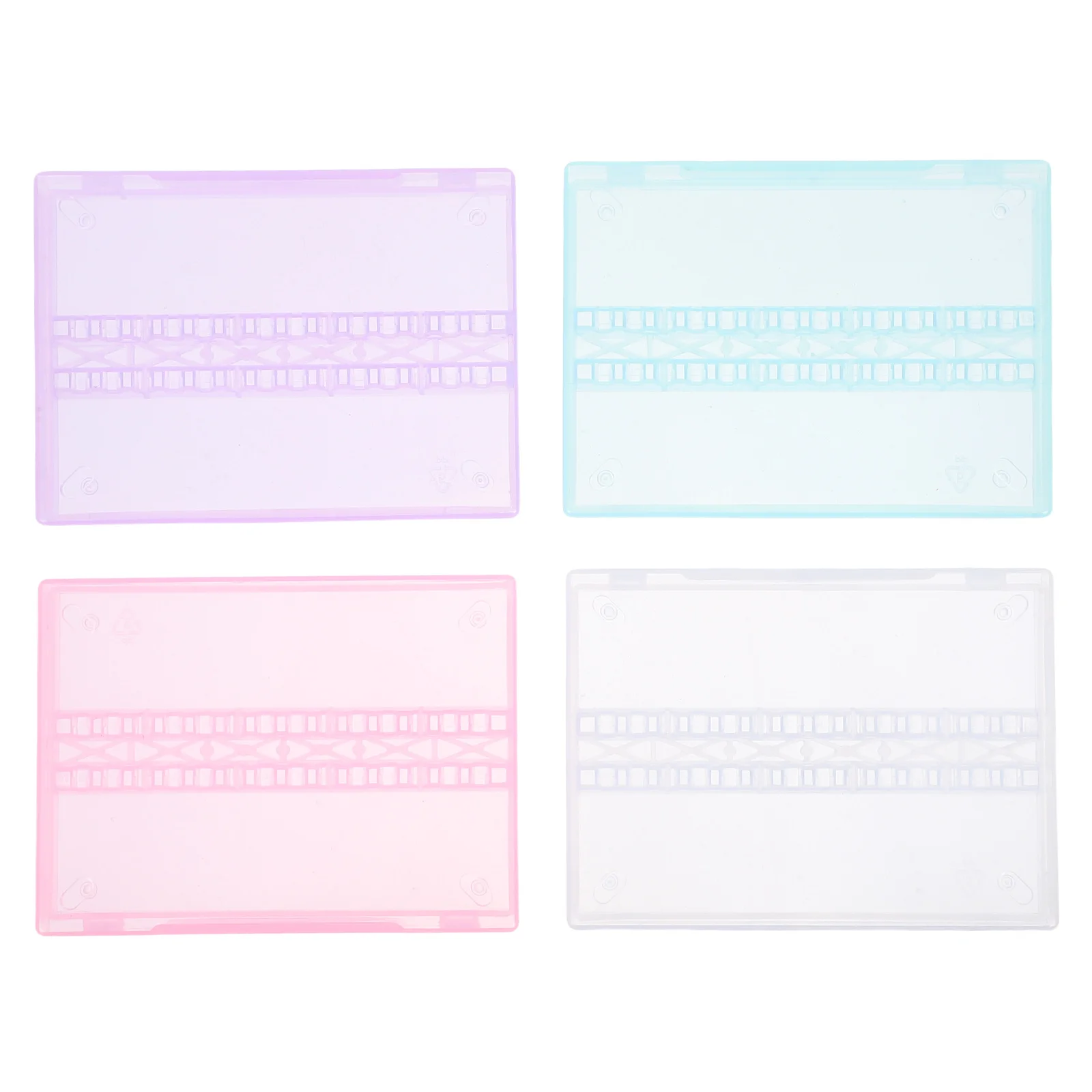 

4pcs Manicure Tool Boxes Durable Nail Salon Organizers Moisture-Proof Storage For Grinding Heads Cases Drill Bits Holder Nail