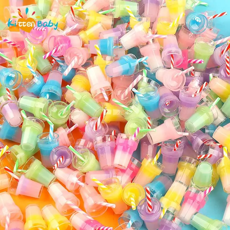 5 sztuk lalek lodowy sok owocowy napój DIY miniaturowe przedmioty Mini rzeczy herbata mleczna zabawki modele lalki akcesoria do domu