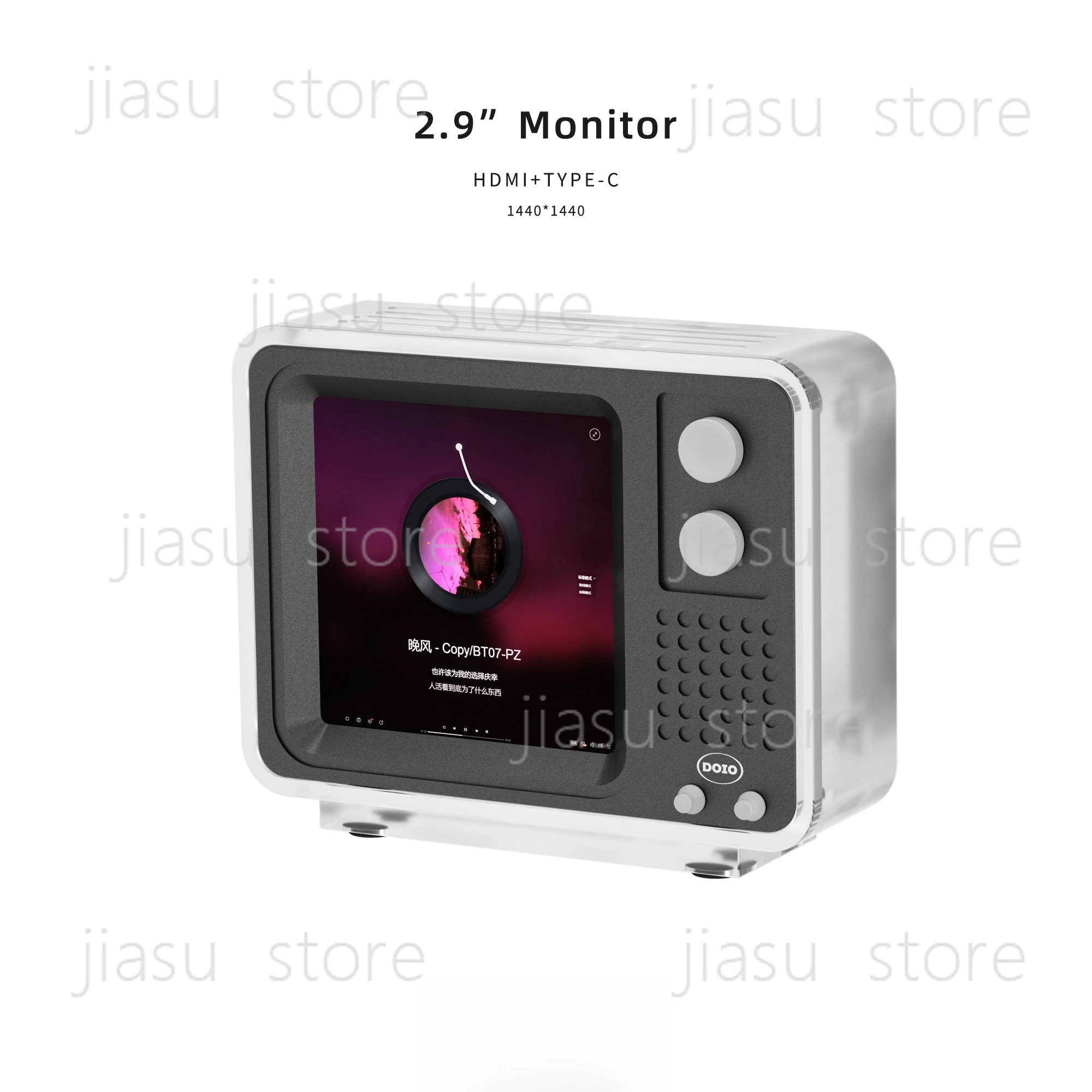 Retro HD TV Desktop Monitor Multi-Color Aluminum/Acrylic Version MO29-01