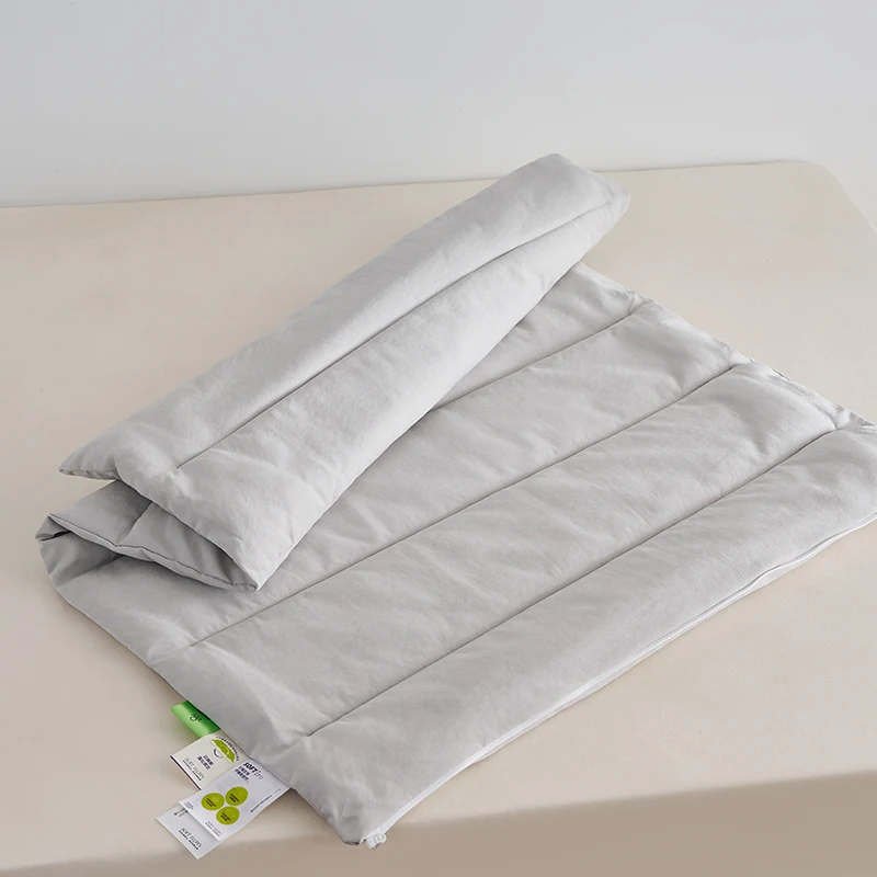 New Design 2 in 1 Pillow,Thicken Removale Portable Soft Cover+Pillow Core,Comfortable Grey Sleeping Adult PIllows Cushion,48*74m