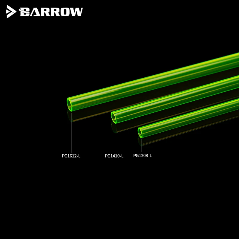 6 шт./лот Barrow DIY LCS 500 мм, Длинные V-Tubler PETG, жесткие трубки (4 шт. в упаковке) OD 16 мм (5/8 дюйма) x ID 12 мм (1/2 дюйма) OD 14 мм x ID 10 мм 12x8 мм