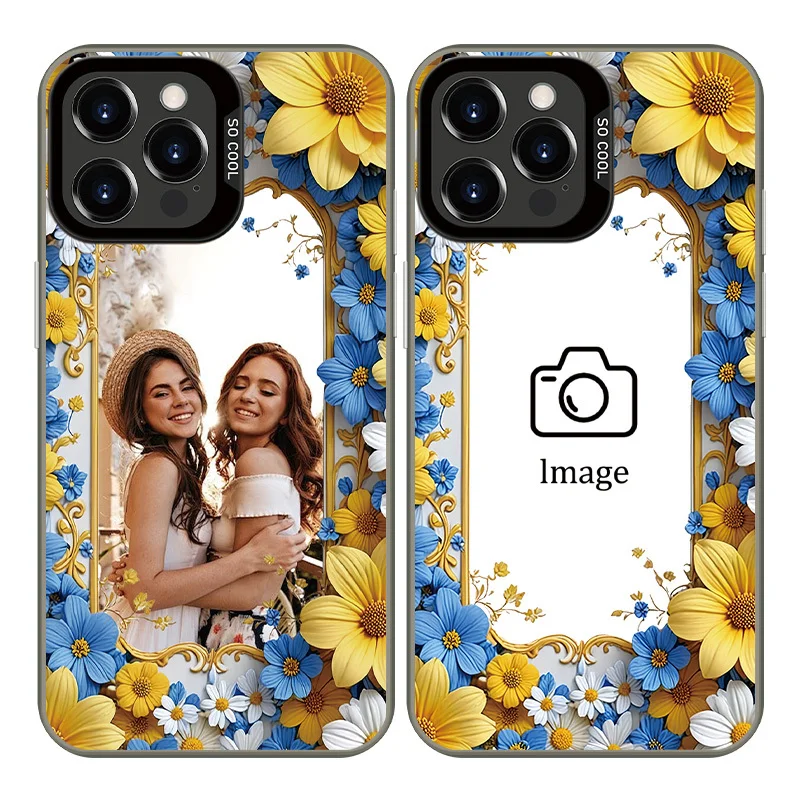 لتقوم بها بنفسك إطار الأزهار صور مخصصة آيفون 17 16 16E 15 14 13 12 11 برو ماكس الهواء ميني SE 2020 2022 XS XR 7 8 Plus الغطاء الخلفي