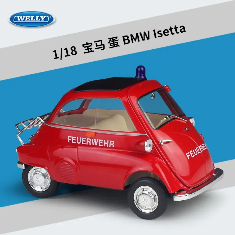 1:18 BMW Isetta 6 Styles WELLY Diecast Scale Model Car Classic Car Metal Alloy Toy Car For Children Gift Collection B1